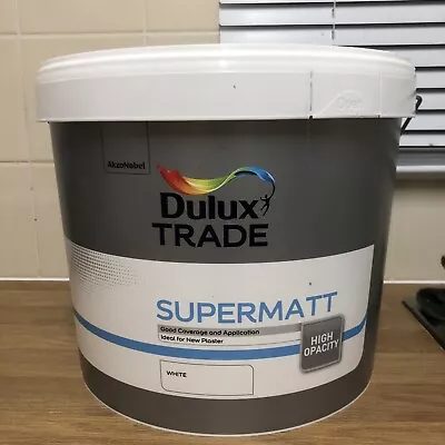 £16.99 • Buy 10ltr Dulux Trade White Supermatt Emulsion 