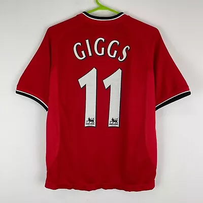Manchester United 2000-02 Ryan Giggs Home Shirt Jersey Kids Youth L Boys 158 Cm • $20