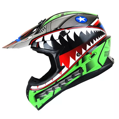 1Storm Adult Motocross BMX MX ATV Dirt Bike Helmet Racing Style SC09SCLS • $59.95