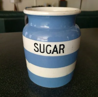 Rare Antique T.g. Green  England Cornish Kitchen Ware Blue Sugar Jar Container • $44