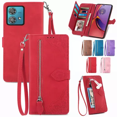 For Motorola X40 P40 G9 G84 G73 G62 G54 G42 G32 Leather Zipper Wallet Phone Case • $10.63