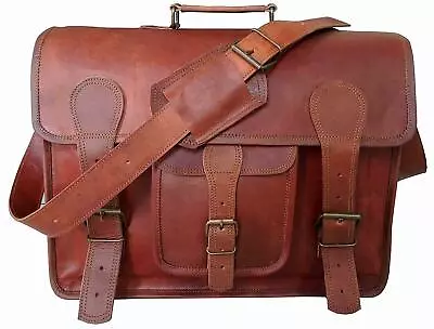 Best Bag Cross Body Laptop Briefcase Gift Handmade Leather Messenger Shoulder  • $52.25