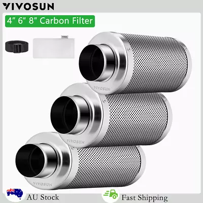 VIVOSUN 4 6 8 Inch Air Carbon Filter Odor Control For Fan Grow Tent Ventilation • $83.99