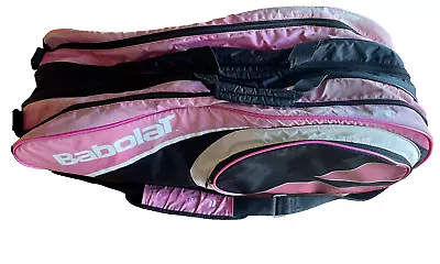 Babolat XL 8 Tennis Racket Large Carrying Duffel Bag Backpack Case Pink/Black • $24.99