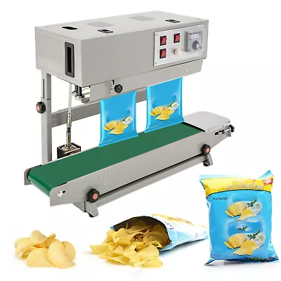 FR900 Vertical Automatic Continuous Sealer Plastic Bag Packaging Sealing Machine • £202.71