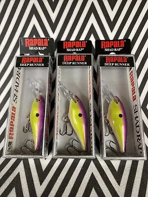 Rapala Shad Rap SR-5 #5 Crankbaits Fleet Farm Exclusive - Showtime (Lot Of 3) • $23.99