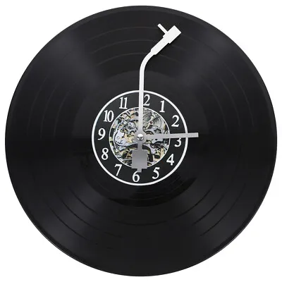 Vinyl Record Wall Clock Music Design Vintage Hanging Home Decor • $21.04