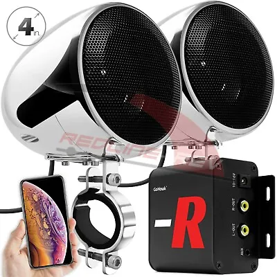 Bluetooth Amplifier Waterproof Motorcycle Stereo Speaker System MP3 FM Radio AUX • $51.99