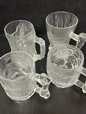 Complete Set Of 4 Vintage 1993 McDonalds Flintstones Glass Mugs Cups RocDonalds • $19.99
