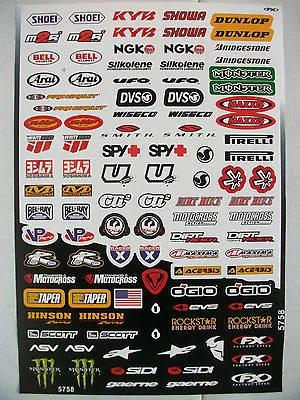 New 100x Motocross Decals Sticker Kit Kawasaki Kx Kxf Kdx Kl Klx Kmx Enduro • £13.60
