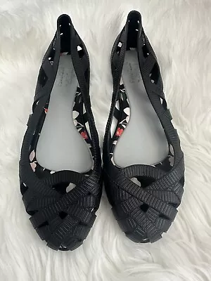 New Women’s Melissa + Jason Wu Black Jean Flats Size 7 • $50