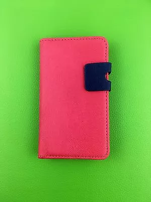 PINK Skin Wallet Stand Case With Card Slot For Samsung Galaxy S2 II GT-I9100 UK • £2.99