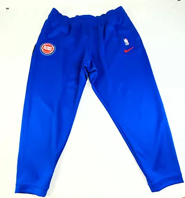 NIKE DETROIT PISTONS Mens 3XL Engineered NBA Authentic Blue Warmup Pants • $44.99