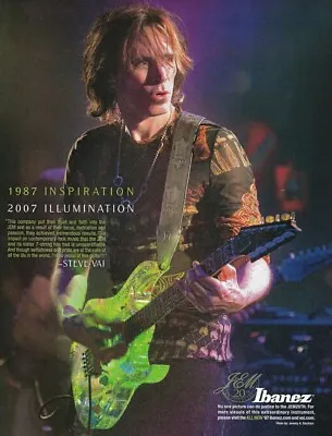 Steve Vai Ibanez JEM20TH Guitars 20th Anniversary 2007 Promo Ad 8x11 Mini Poster • $5.99
