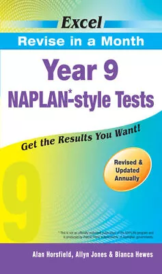 NEW Excel Revise In A Month NAPLAN*-style Tests By Excel Paperback Free Shipping • $32.05