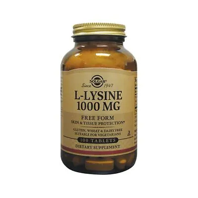 Solgar L-Lysine 1000 Mg 100 Tabs • $16.95