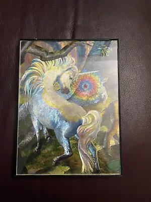 Vintage Unicorn Foil Picture Wall Art • $10