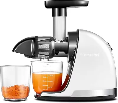 AMZCHEF Juicer Machines - Cold Press Slow Juicer -Masticating Juicer Whole Fruit • £79.80