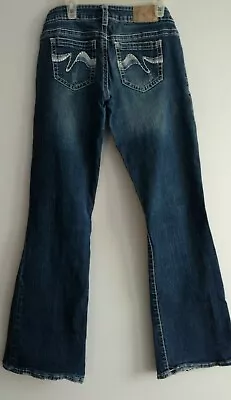 Women's Vanity Low Rise Stretch Destress Tyler Blue Jeans Size 25  X 31  Leg 9  • $11