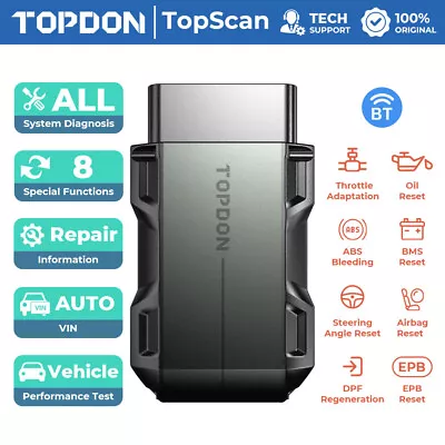 2024 TOPDON TOPSCAN OBD2 Bluetooth Car All System Scan Code Reader Scanner Tool • $89