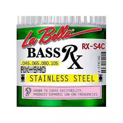 La Bella RX-S4C Stainless Steel Round Wound 4-String Bass Strings 45-105 • $23.99