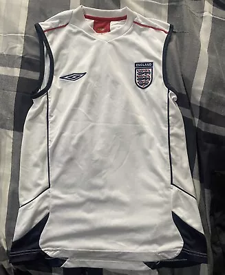 £10 • Buy England Umbro Football Training Vest Sleeveless Tank Top Size Small