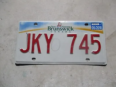 Canada  2018 New Brunswick  License Plate   # JKY  745 • $15