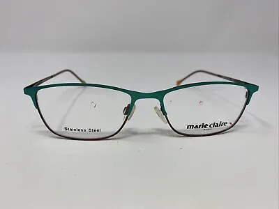 Marie Claire Eyeglasses Frame 6213 Teal Tone 52-16-140 Teal Gold Full Rim Lo92 • $42.50