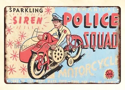 MARX WIND-UP MOTORCYCLE TOYS Metal Tin Sign Reproduction Metal Advertising Signs • $18.91