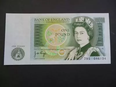 1978 Queen Elizabeth £1 J B Page One Pound Note Uncirculated Duggleby Ref: B339. • £6