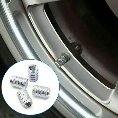 4x Silver Car Tyre Rim Valve Wheel Stem Air Port Dust Caps Cover Car Accessories • $3.72