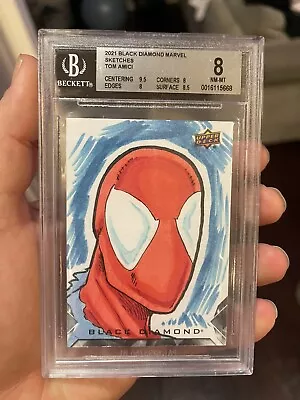 Spiderman 1 Of 1 Marvel Black Diamond Sketch Card Upper Deck Tom Amici Marvel • $100