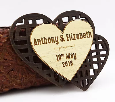$81.39 • Buy Personalized Wedding Magnets 20 Rustic Wedding Save The Date Cards-kZm