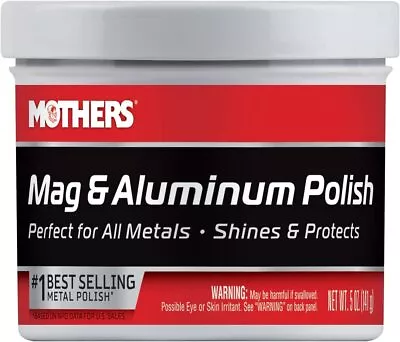 Mothers 05100 Mag & Aluminum Wheel Polish 5 Oz Container All Metal Types Jewelry • $7.95