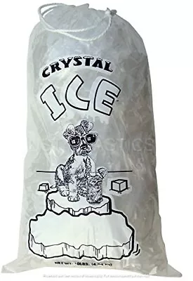 Ice Bags With Drawstring Closure Portable Storage And Keeper (8Lb Pack 100) • $26.39