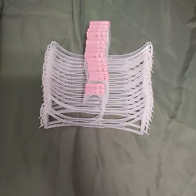 Clear 10” Plastic Lingerie Bra Panties Slips Display Hangers Lot Of 17 Pieces • $15.39