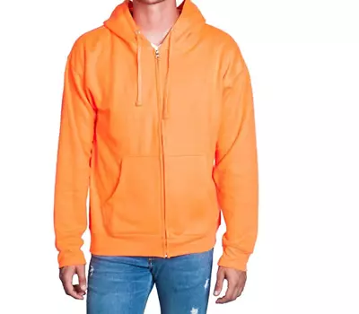 Men's Solid Full Zip Up Hoodie Classic Hooded Zipper Sweatshirt Cotton Unisex  • $26.98