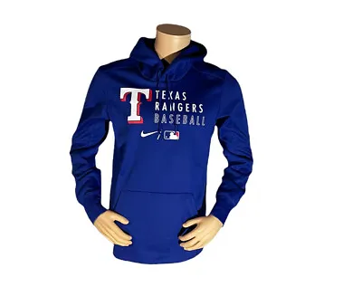 Nike Mens Texas Rangers  MLB  Blue  Pullover Hoodie (NKXB) Size Small • $49.99