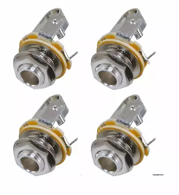 (4 PACK) REAN NYS229 1/4  Female TS / Mono Panel Mount Jack (#11 Style Jack) • $7.95