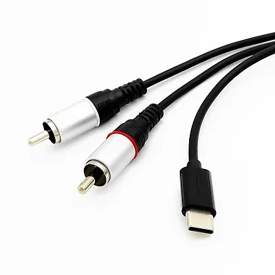 1m 3ft USB Type-C 2 RCA Audio Cable USB-C To 2RCA Jack Converter Adapter Cord • $7.35