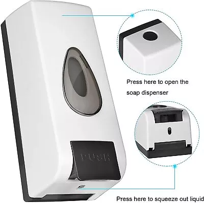 £7.97 • Buy Wall Mounted Push Bathroom Washroom Soap Dispenser Sanitiser 600ml