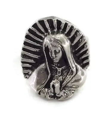 Virgin Mary (Virgen De Guadalupe) .925 Sterling Silver Ring!! • $159.99