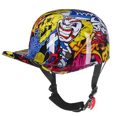 Vintage Motorcycle Helmet DOT Baseball Cap Helmet Scooter Half Face Hat • $49.99