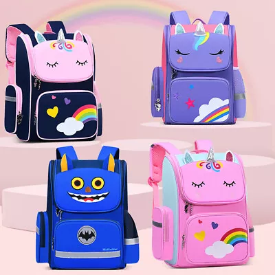 Kids Cartoon Unicorn Shoulder Backpack Bookbag School Bags Travel Rucksack Bags • $14.26