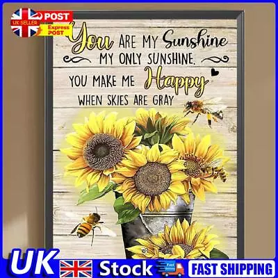 5D DIY Full Round Drill Diamond Painting You Are My Sunshine Home Decor 30x40cm  • £6.49