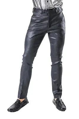 Barabas Men's Shiny Leather Nylon Stretch Slim Fit Pants CP015 • $76