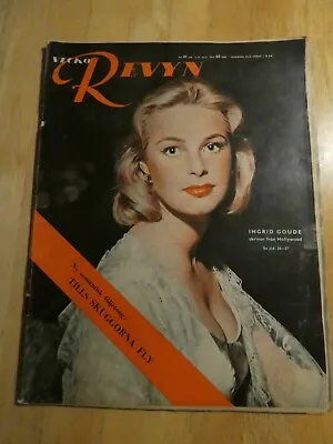INGRID GOUDE 2nd Runner Up Miss Universe 1956 On Cover Of Swedish Magazine 41/56 • $15
