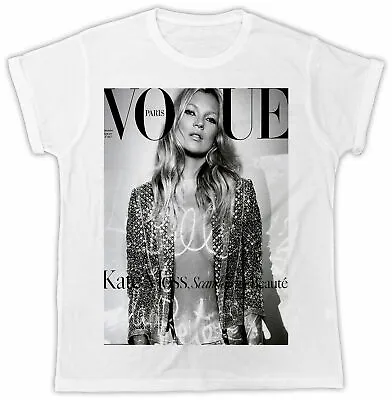 Kate Moss Vouge T-shirt Tv Movie Poster Unisex Cool Funny Tee Retro • £5.99