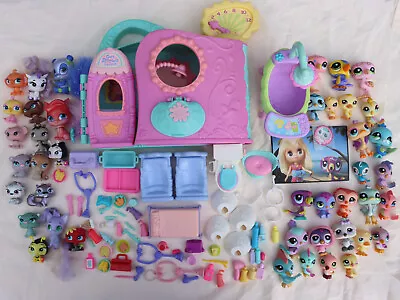 Vintage Bundle Littlest Pet Shop  LPS  Get Better Center + Birds Accessories Lot • $149.99