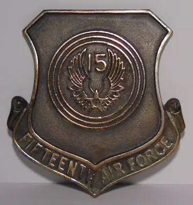 Cold War Vietnam US AIR FORCE 15th USAF Fifteenth Air Force Metal Insignia Sign • $41.99